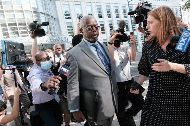 R. Kelly's attorney Deveraux Cannick gives a statement following the guilty verdict.