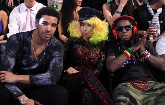 Drake, Nicki Minaj and Lil Wayne pictured in 2012