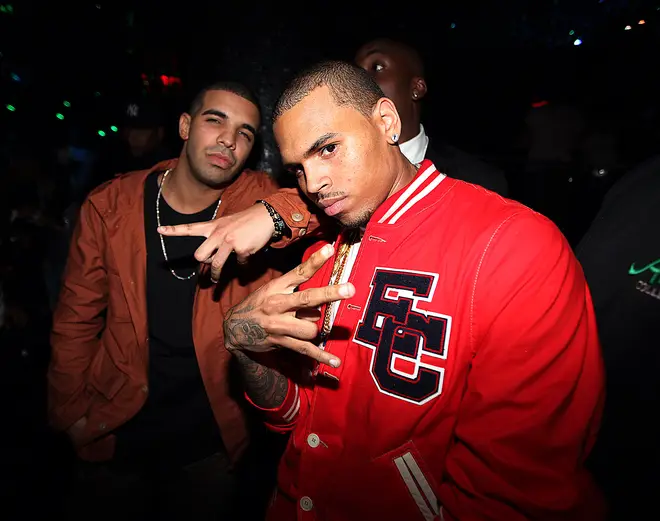 Drake and Chris Brown pictured in 2010