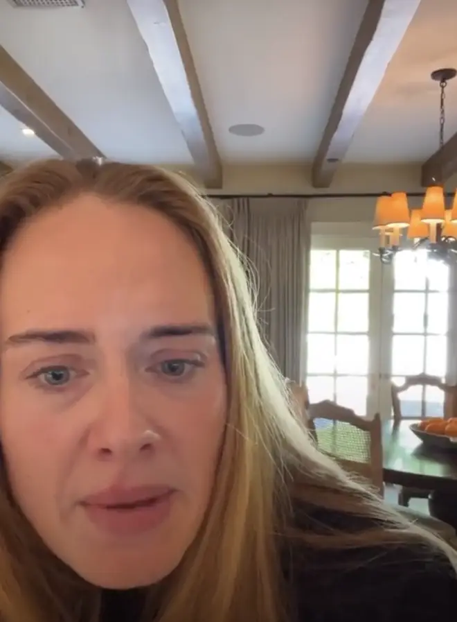 Adele seems baffled after a fan asked her about her "body count" on IG Live.