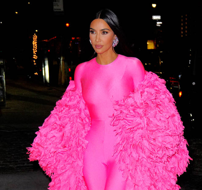 Kim Kardashian arrives at the afterparty for hosting "Saturday Night Live".