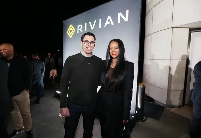 Rihanna at the Rivian event in LA.