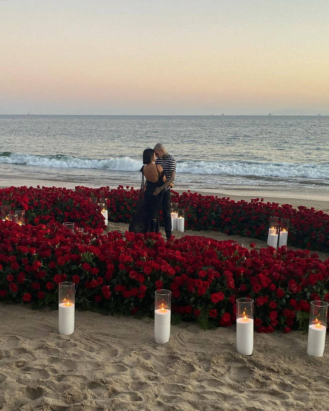 Kourtney and Travis got engaged in October 2021.