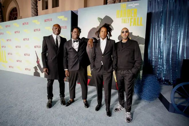 Seal, Jeymes Samuel, Jay-Z and Swizz Beatz attend a special screening of “The Harder They Fall” in L.A
