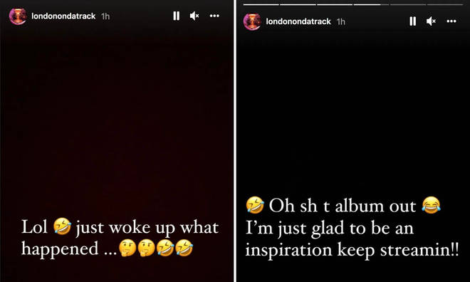 London On Da Track throwing shade at ex Summer Walker on IG stories