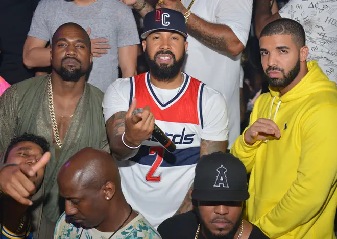 Kanye West, Kenny Burns and Drake attend the Official Birthday Bash Afterparty Hosted by Future