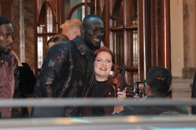 Stormzy spotted outside The London Palladium after attending An Audience with Adele