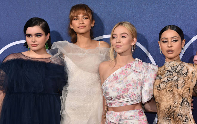 The cast of Euphoria at the Los Angeles premiere of "Euphoria" at the Cinerama Dome Theatre in Hollywood