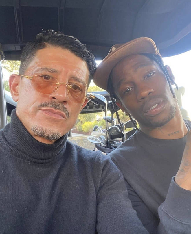 Actor Said Taghmaoui takes selfie with Travis Scott at a Southern California golf course.