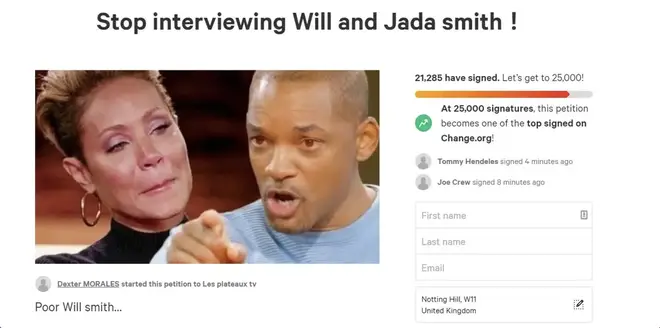 Stop interviewing Will and Jada Petition