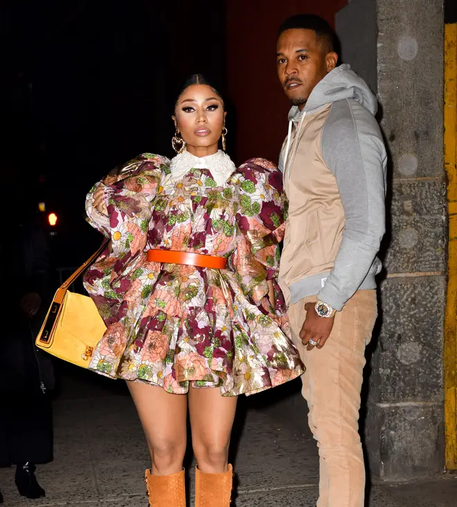 Nicki Minaj and Kenneth Petty at the Marc Jacobs fashion show