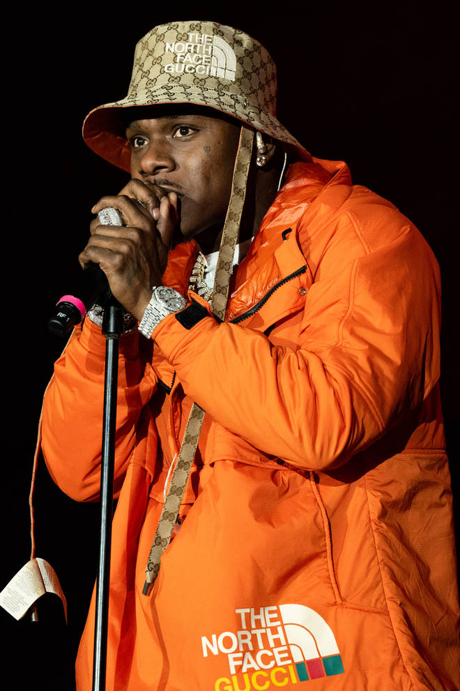 DaBaby performing at the 2021 Rolling Loud Los Angeles