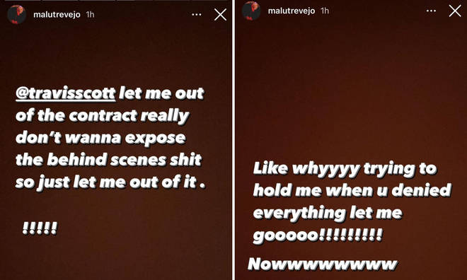 Malu Trevejo calls out Travis Scott on Instagram