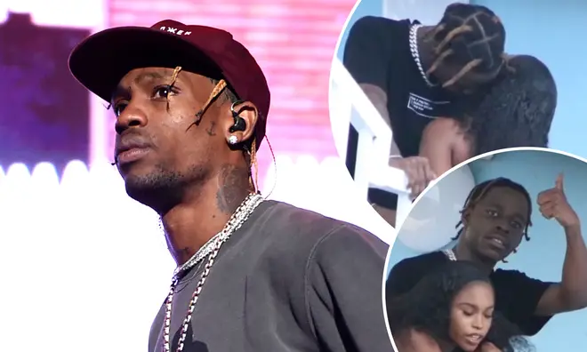 The "leaked" images of Travis Scott kissing another woman were fake.
