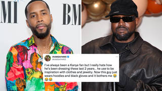 Fans call out Safaree after he criticises Kanye West’s fashion choices