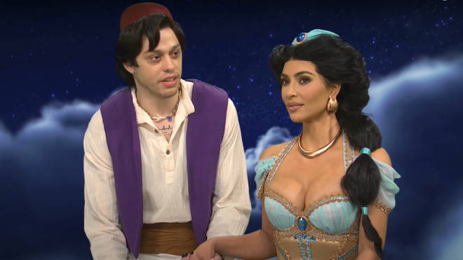 Kim Kardashian-West and Pete Davidson on SNL (Saturday Night Live)
