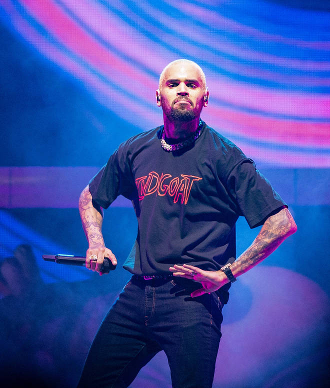 Chris Brown performs onstage during his "IndiGOAT" tour in concert in Houston, Texas