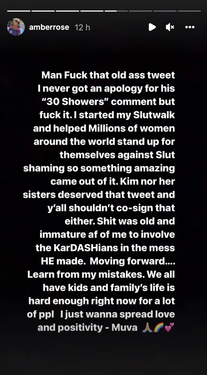 Amber Rose addresses her old tweet saying 'Kim nor her sisters deserved that’