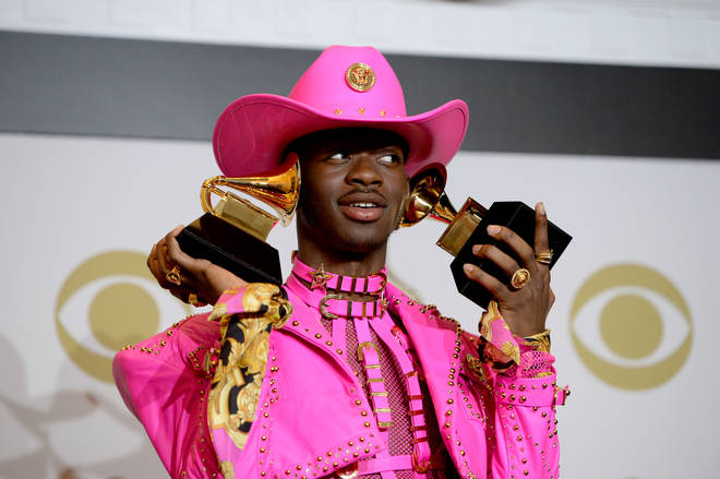 Lil Nas X, winner of Best Music Video and Best Pop Duo/Group Performance at the 62nd Annual GRAMMY Awards