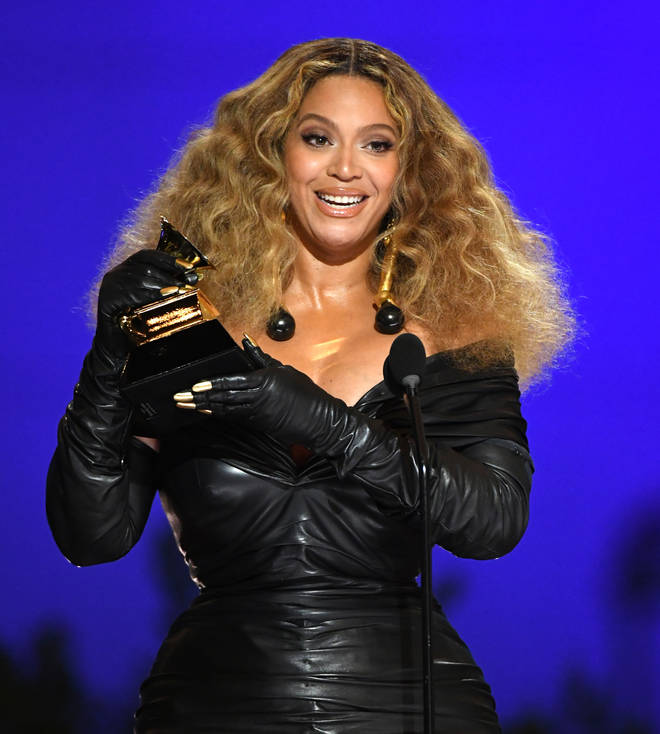 Beyoncé accepts the Best R&B Performance award for 'Black Parade' onstage during the 63rd Annual GRAMMY Awards