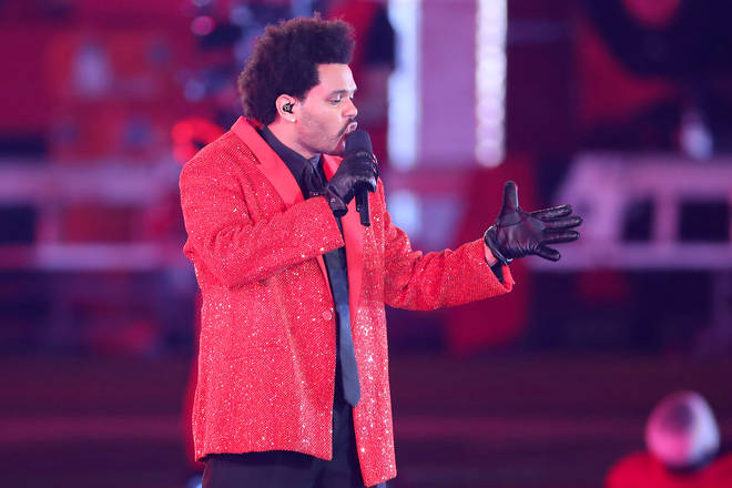 The Weeknd performed during the Super Bowl Half-Time Show at the Super Bowl LV on February 7, 2021 at Raymond James Stadium, in Tampa, FL.