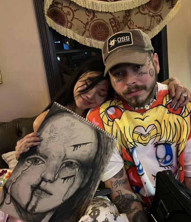 MLMA shares a cute snap with Post Malone on Instagram.