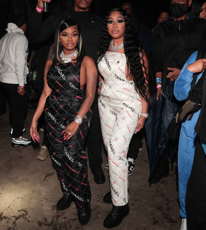 JT and Yung Miami of the City Girls attend 2021 Revolt Summit at 787 Windsor on November 11, 2021