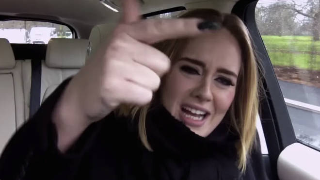 Adele rapping Monster on Carpool Karaoke on The Late Late Show