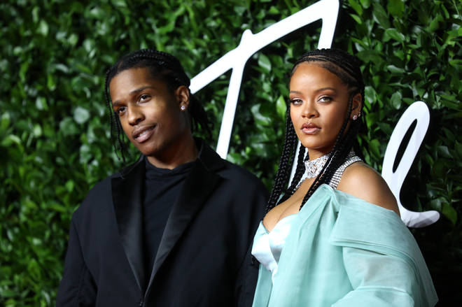 ASAP Rocky and Rihanna at the Fashion Awards 2019