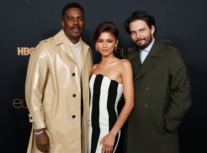 Colman Domingo, Zendaya, and Sam Levinson attend the "Euphoria" Season 2 red carpet premiere