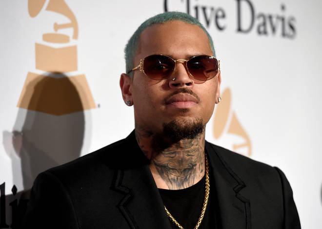 Chris Brown at the 57th Annual GRAMMY Awards - Pre-GRAMMY Gala And Salute To Industry Icons Honoring Martin Bandier - Arrivals