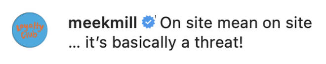 Meek Mill leaves a comment on DaBaby's post regarding his fight with DaniLeigh's brother.