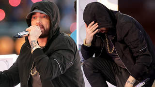 Why did Eminem take a knee during the NFL Superbowl halftime show?