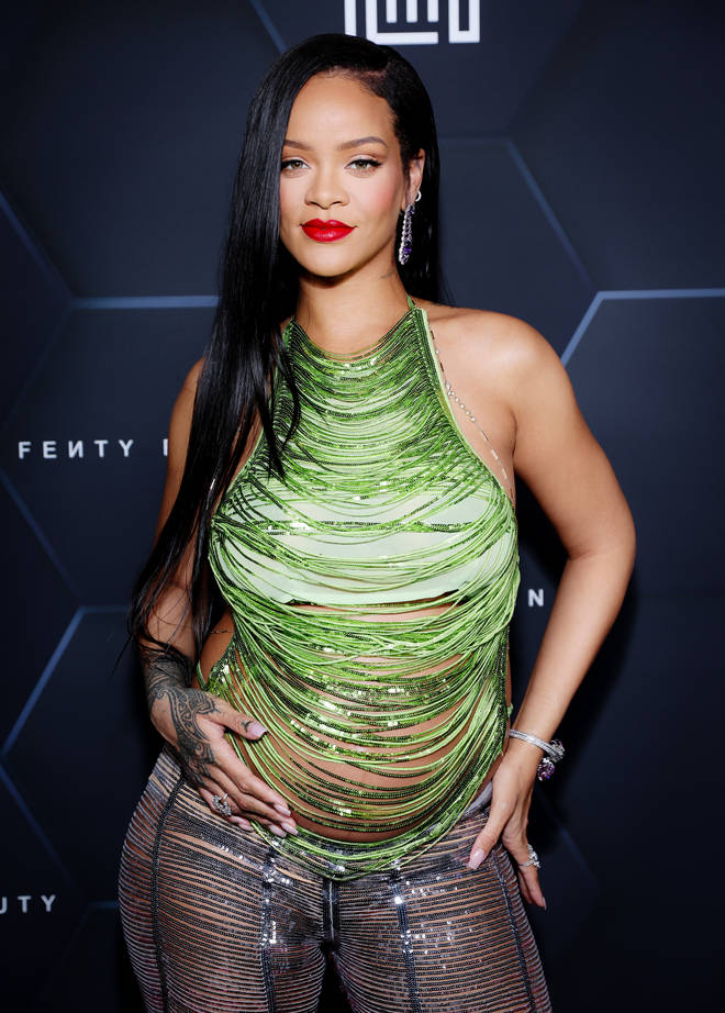 Rihanna Celebrates Fenty Beauty & Fenty Skin in LA on February 11, 2022 in Los Angeles, California
