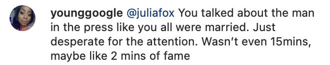 One fan called out Julia Fox for always taking about Kanye West in the press.