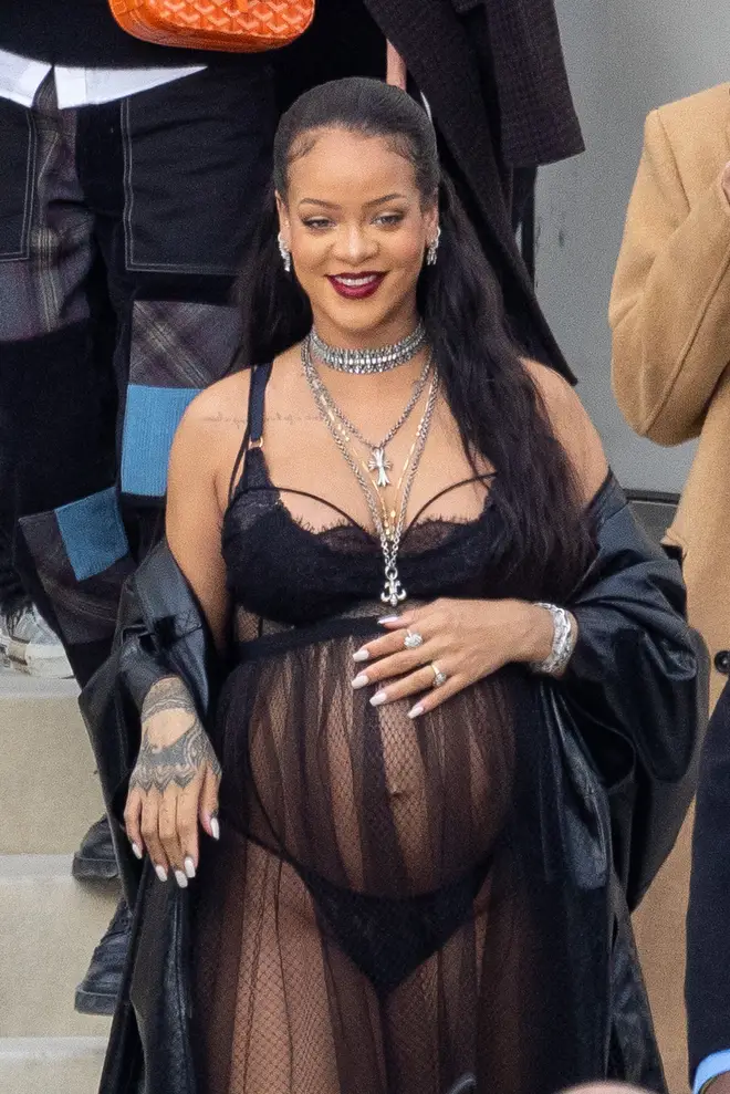 Rihanna attends the Dior Womenswear Fall/Winter 2022/2023 show as part of Paris Fashion Week on March 01, 2022 in Paris, France