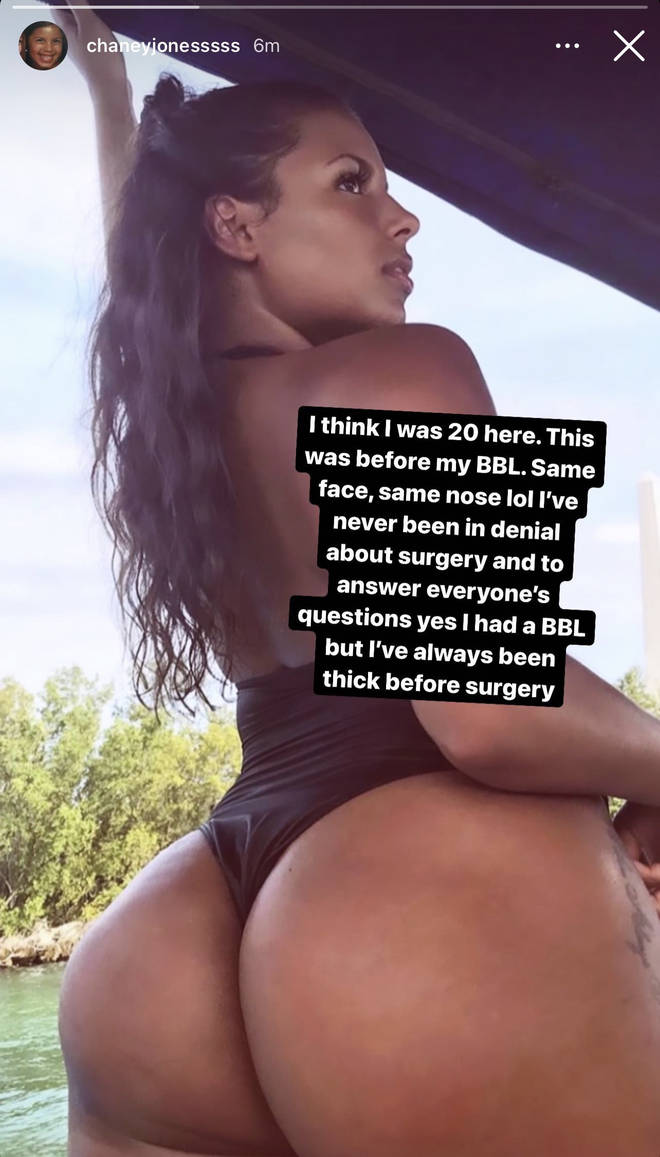 Chaney Jones revealing all on her IG stories