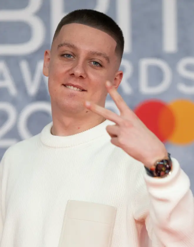 Aitch attends The BRIT Awards 2022 at The O2 Arena on February 08, 2022 in London, England