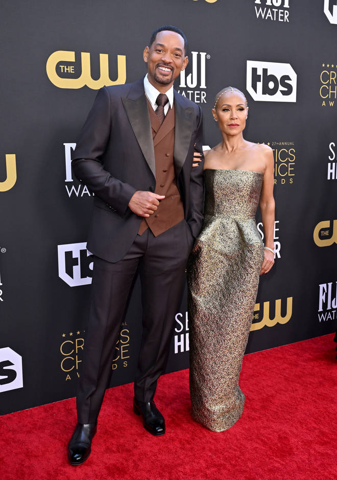 Will Smith and Jada Pinkett Smith attend the 27th Annual Critics Choice Awards at Fairmont Century Plaza on March 13, 2022 in Los Angeles, California