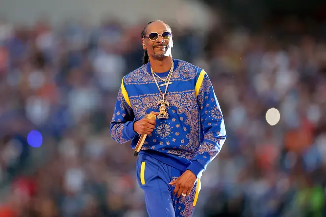 Snoop Dogg performs during the Pepsi Super Bowl LVI Halftime Show at SoFi Stadium on February 13, 2022 in Inglewood, California