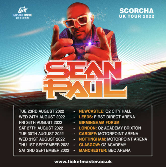 Sean Paul is coming the UK!