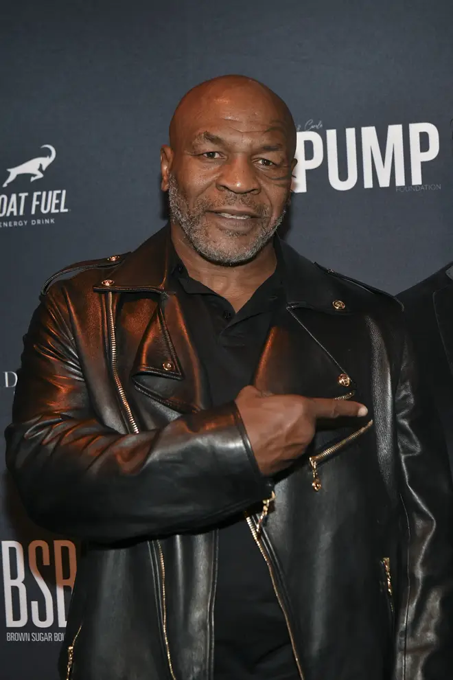Mike Tyson attends the Ladylike Foundation Bowling Classic at Lucky Strike LA Live on February 11, 2022 in Los Angeles, California