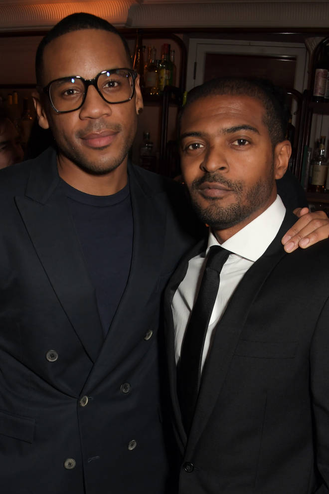 Reggie Yates and Noel Clarke attend an intimate dinner hosted by Edward Enninful and Anne Mensah in celebration of the BAFTA Breakthrough Brits at Kettner's on December 9, 2019 in London, England