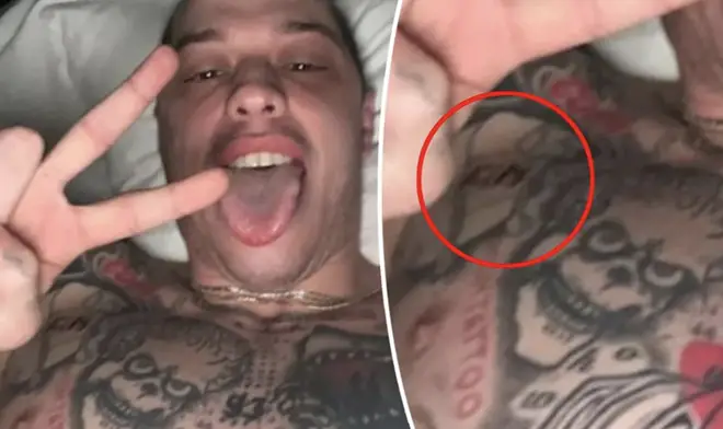 Pete Davidson got 'Kim' branded on his chest, in honour of his beau Kim Kardashian.