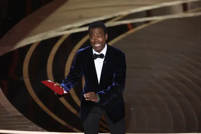 Chris Rock during the show  at the 94th Academy Awards at the Dolby Theatre at Ovation Hollywood on Sunday, March 27, 2022