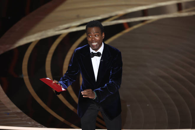 Chris Rock during the show  at the 94th Academy Awards at the Dolby Theatre at Ovation Hollywood on Sunday, March 27, 2022