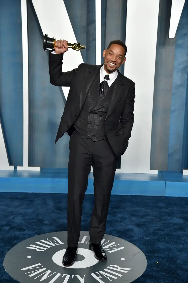 Will Smith attends the 2022 Vanity Fair Oscar Party on March 27, 2022 in Beverly Hills, California