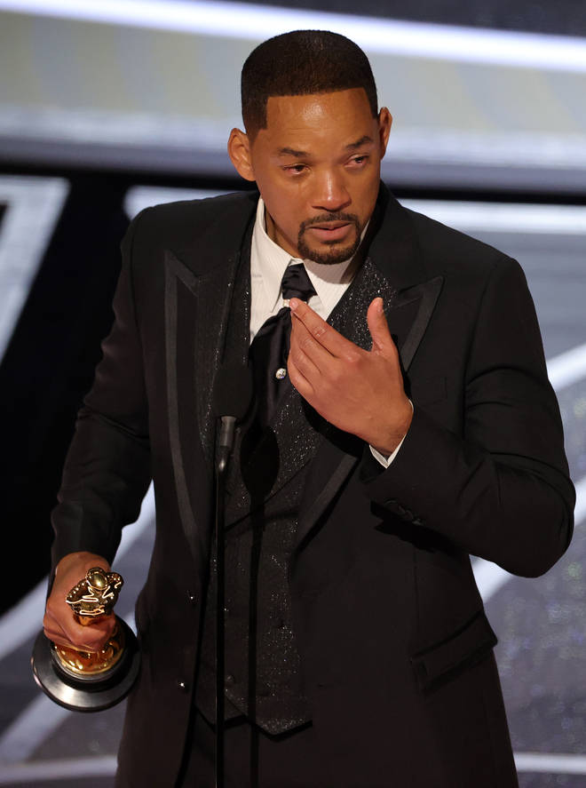 Will Smith accepts the Actor in a Leading Role award for ‘King Richard’ onstage during the 94th Annual Academy Awards at Dolby Theatre on March 27, 2022 in Hollywood, California