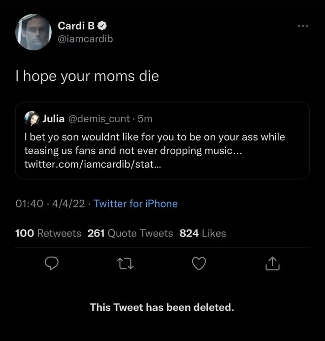 Cardi B deletes her shocking tweets after she goes head-to-head with fans about why she didn't attend the Grammys