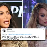 Kim Kardashian's SKIMS campaign accused of photoshopping Tyra Banks' body